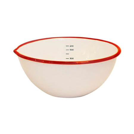 富士ホーロー BMS ビームス ホーロー 片口 ボウル 15cm 0.8L【琺瑯ボール 片口 調理ツール ボール ほうろう 縁赤 縁青 キッチン用品】 レッド