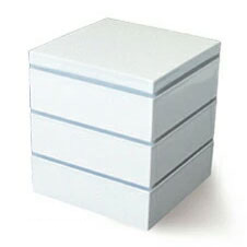 福井クラフト パーティボックス15cm 3段 シール蓋付き【重箱 行楽重 お重 お弁当箱 三段重 ランチボックス 運動会 ピクニック おせち モダン おしゃれ キッチン雑貨 日本製】 ホワイト