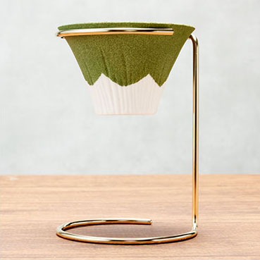 セラフル 富士 スタンドセット 1～3杯用 波佐見焼 セラミック コーヒーフィルター Ceraful CRF【コーヒー ドリッパー ペーパーレス 陶器 セラミックフィルター 富士山】 緑富士