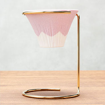 セラフル 富士 スタンドセット 1～3杯用 波佐見焼 セラミック コーヒーフィルター Ceraful CRF【コーヒー ドリッパー ペーパーレス 陶器 セラミックフィルター 富士山】 桜富士