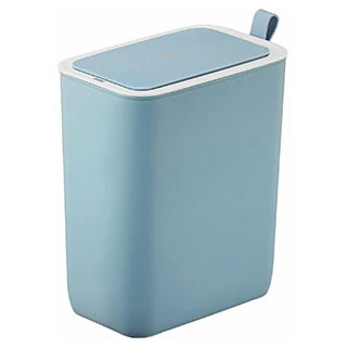 EKO モランディ スマート センサービン 8L 電池式 イーケーオー EK6287-8L【ゴミ箱 自動開閉 センサー 電動 スリム 生ゴミ ダストボックス 長方形 ふた付き センサーゴミ箱 キッチン 洗面所 トイレ におい軽減】 ブルー