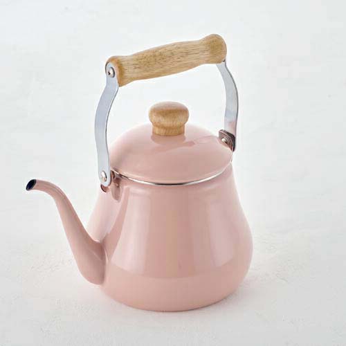 富士ホーロー IH対応 ドリップケトル 1.5L アッシュパープルアッシュ【ケトル 細口 直火 琺瑯 ほうろう コーヒー ドリップ】 アッシュピンク