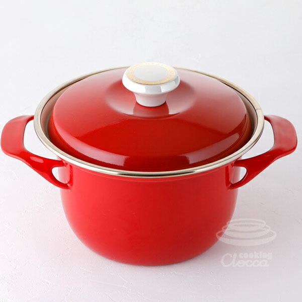 富士ホーロー EXシリーズ ココット 16cm 2.1L IH対応【両手鍋 キャセロール ホーロー鍋 直火】 スカーレット