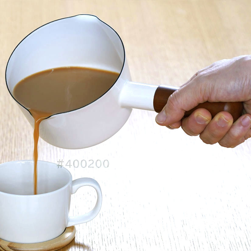 富士ホーロー ナチュール ミルクパン ホーロー 12cm ガス火専用 NA-12M【片手鍋 琺瑯 直火 離乳食 ほうろう 調理器具】 ホワイト