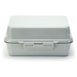 ジェルクール プラスデリ1段 490ml 保冷剤一体型ランチボックス【三好製作所 GEL-COOL plus deli 保冷 ランチボックス 弁当箱 日本製】 オイスターグレー