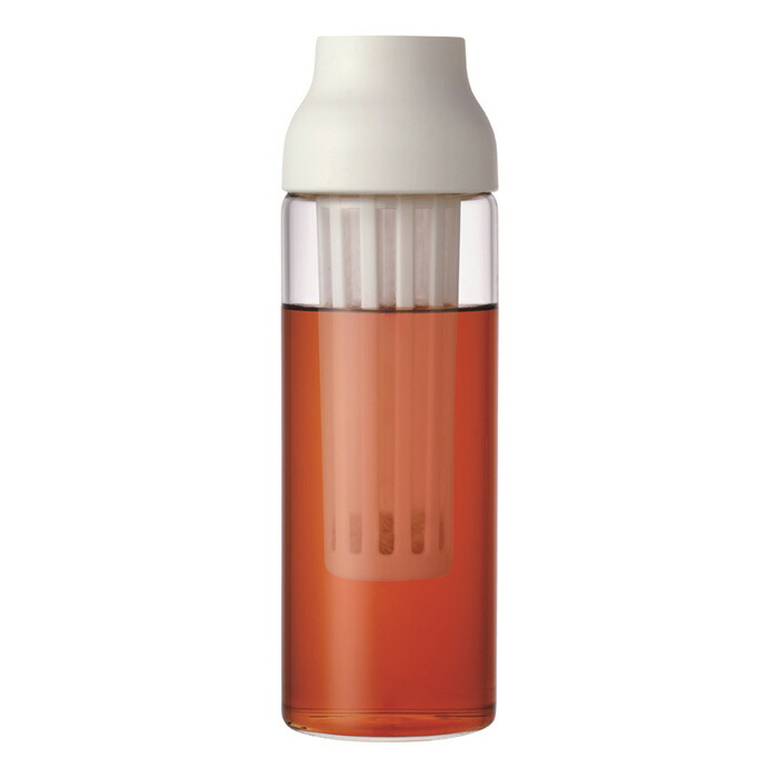 キントー カプセル コールドブリューカラフェ 1.0L フィルター付き 26471/26472 KINTO CAPSULE【水出しコーヒーポット 冷水筒 ピッチャー ガラス ジャグ スリム 夏】 ホワイト
