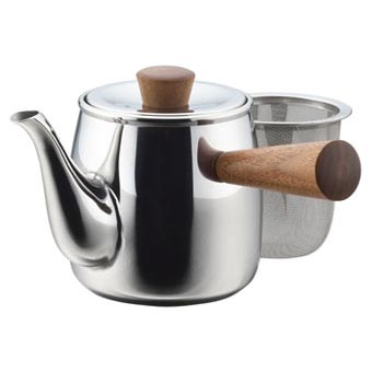 茶き 急須 小 茶漉し付き 380ml 全3種 宮崎製作所【ステンレス 日本製】 かがみ