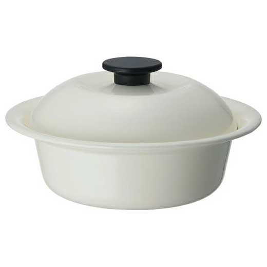 野田琺瑯 ココナベ 個々鍋 大 IH対応 乳白 KO-21MW/渋黒 KO-21BK【ホーロー鍋 琺瑯鍋 一人用鍋 日本製】 乳白