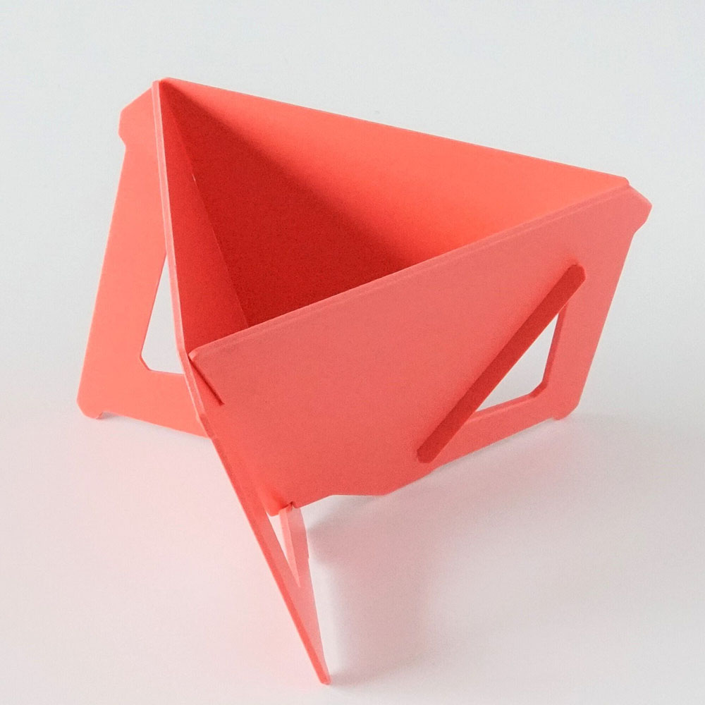 Tetra Drip テトラドリップ 3.5cup 02P グレー/レッド/ブルー/【コーヒー ドリッパー アウトドア 珈琲ドリッパー 組立式 携帯 軽量 ポータブル MUNIEQ ミュニーク ドリップ 日本製】 レッド